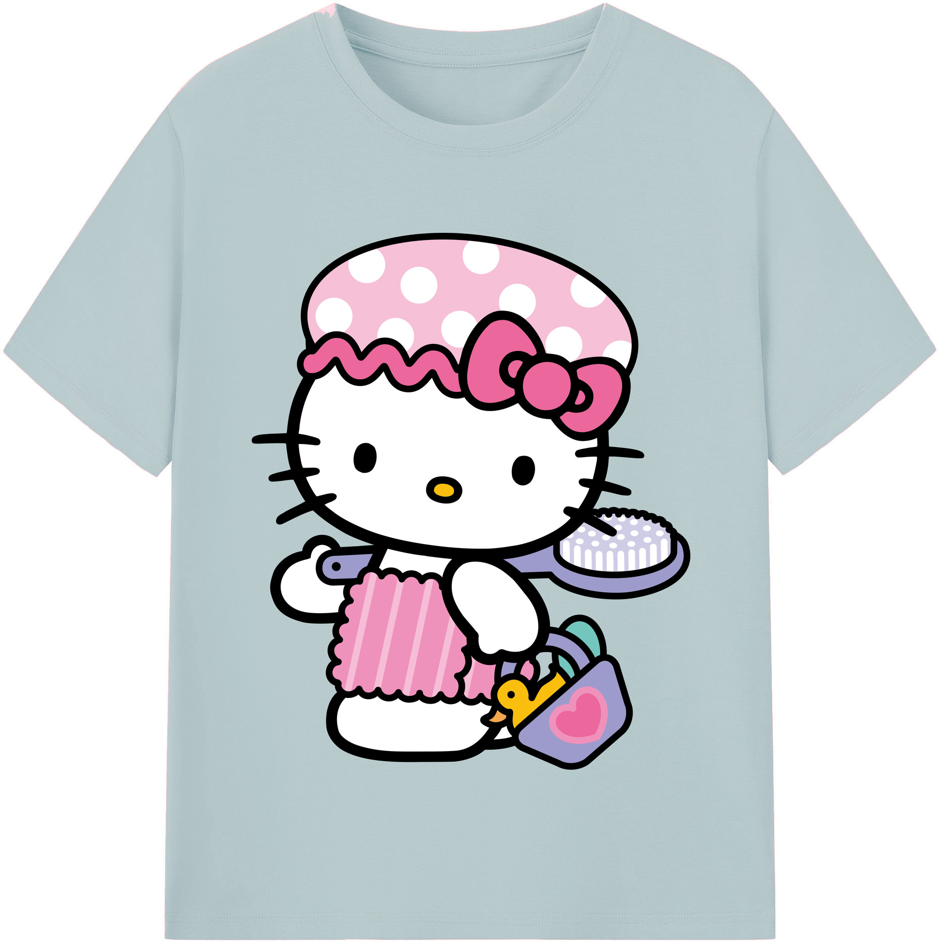 （画像用） Hello Kitty ハローキティ 綿100％半袖Tシャツ（フロントプリント）
